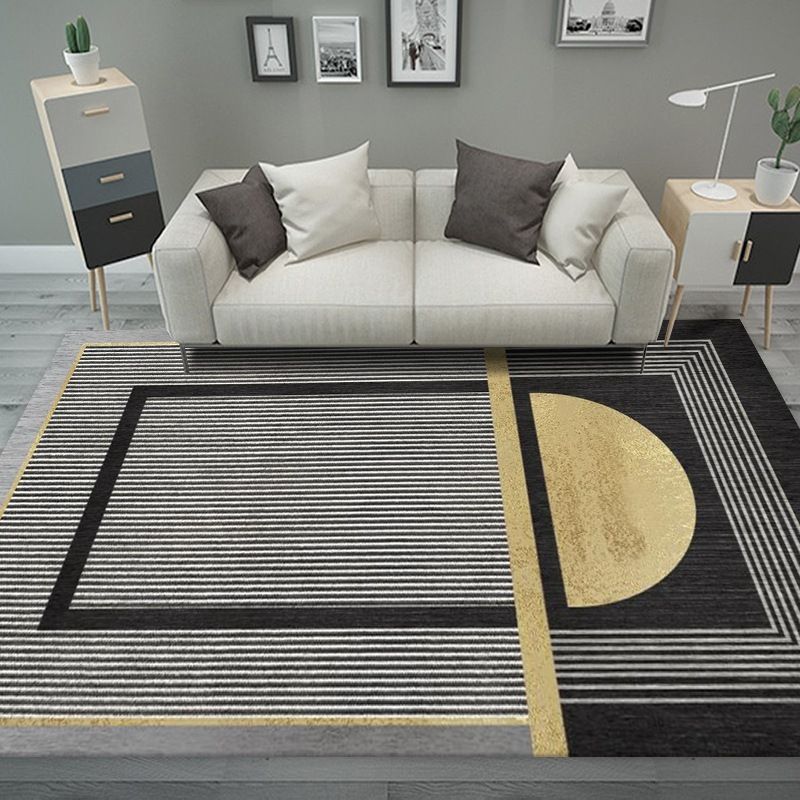 Contemporary Style Rectangle Shape Rug Stain Resistant Rug for Home Decor