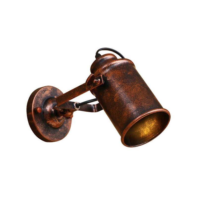 Cylinder Wall Lighting Industrial Metal 1 Light Rustic Wall Sconces
