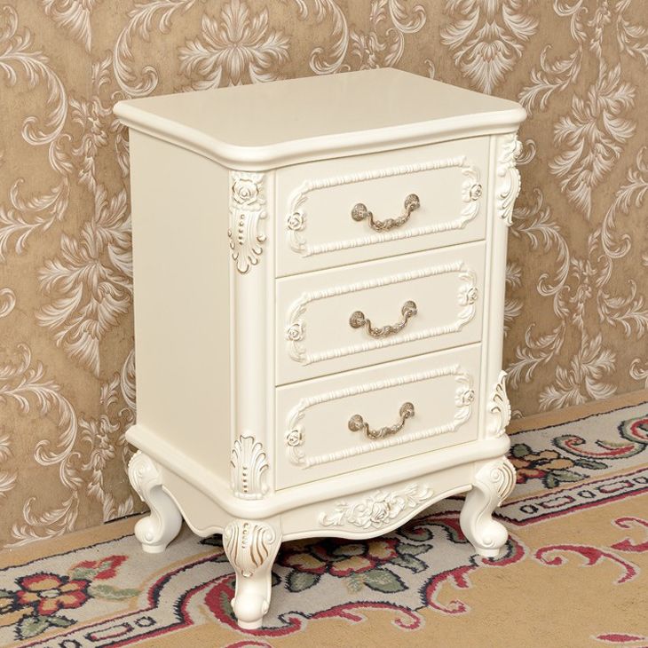 Mid-Century Modern Accent Chest with Cabriole Legs in Pine Wood