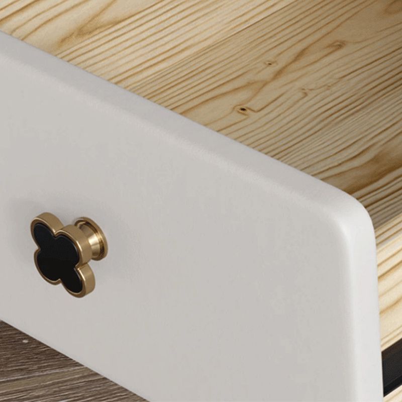 Modern Style with 1 Drawer 1 Storage Rack Leather Black Leg and Nightstand