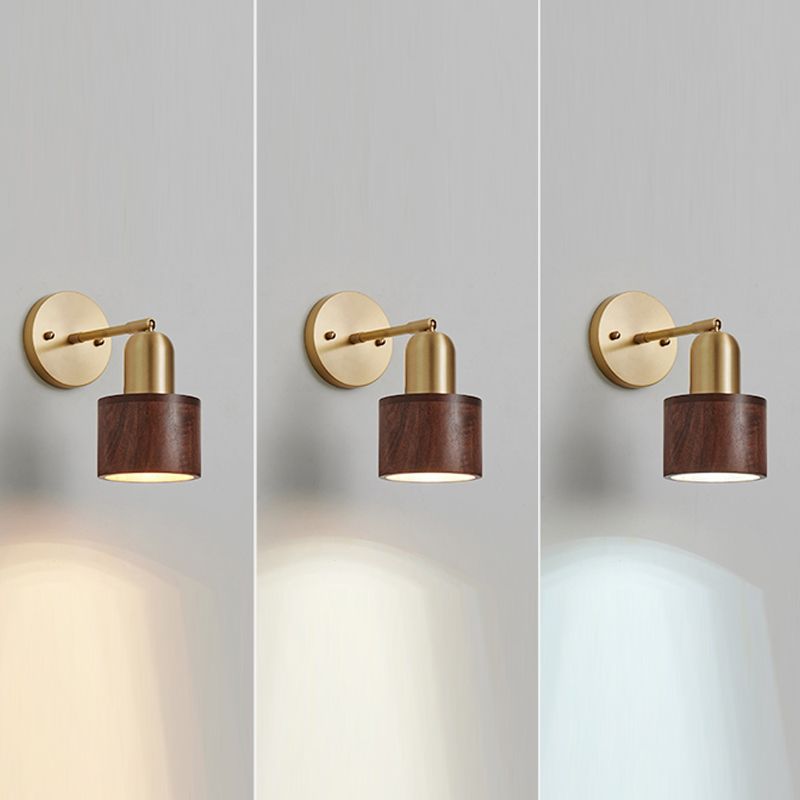 Luz de pared de madera de estilo de pared de estilo contemporáneo para el dormitorio