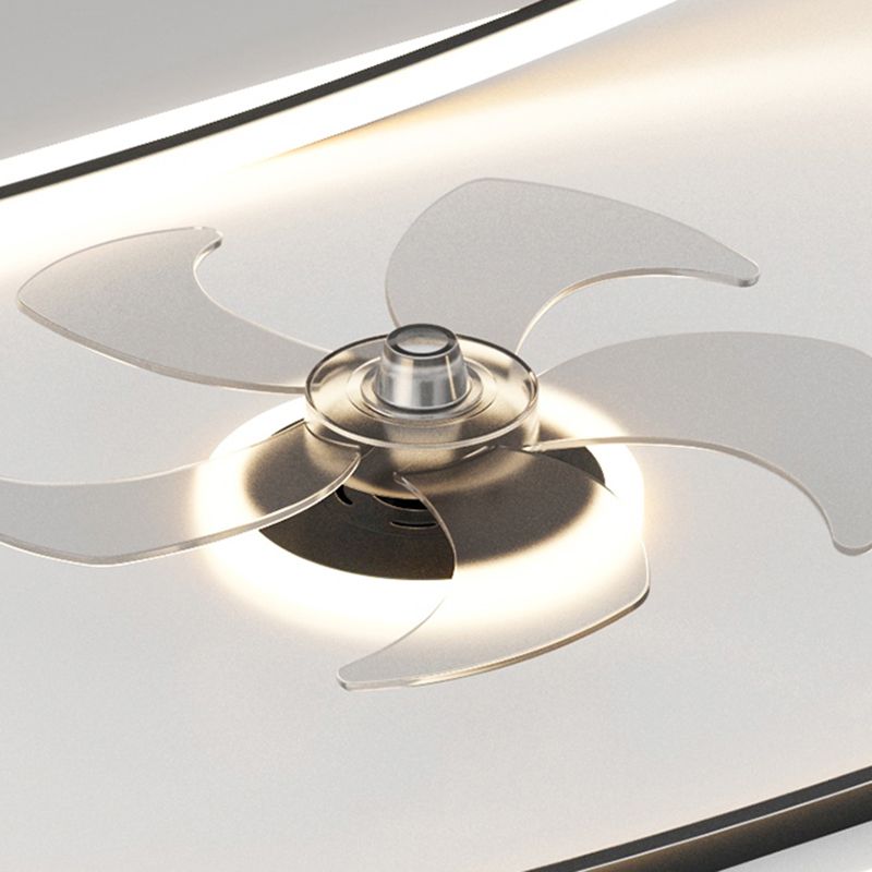 Modern Geometry Shape Ceiling Fan Lamps Metal 3 Light Ceiling Fan Lighting for Bedroom