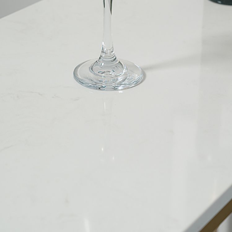 Rectangle Counter Wine Table Faux Marble Counter Height Dining Table