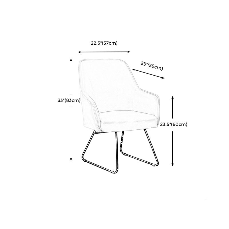 Faux Leather Arm Chair 22.44" L x 23.22" W x 32.67" H Accent Armchair for Living Room