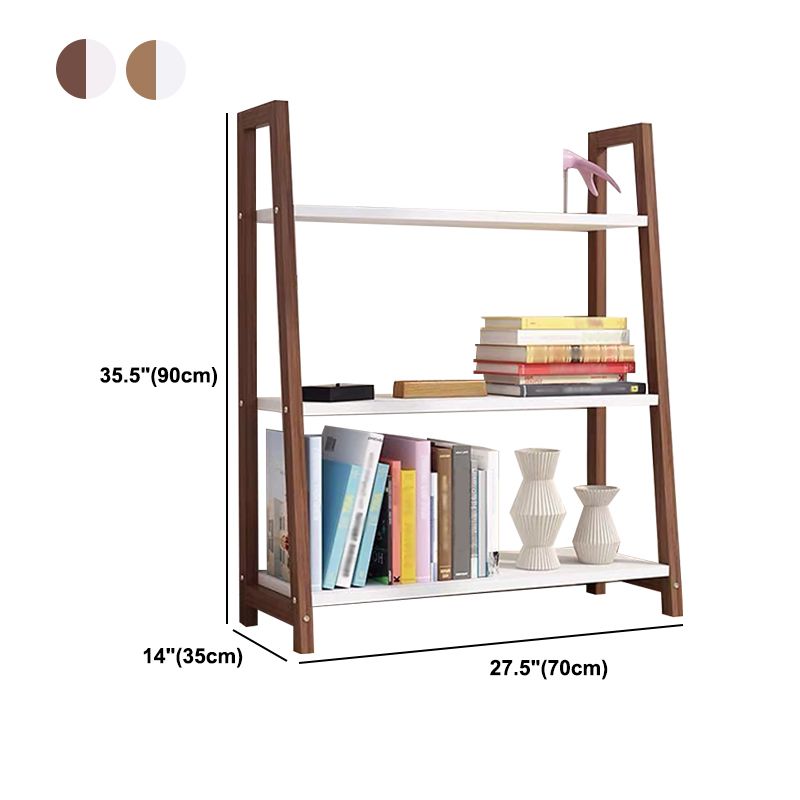 Open Back Bookshelf Scandinavian Style Bookcase for Study Room and Office