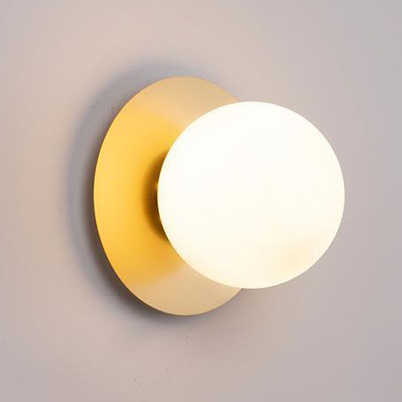 Global Wall Mount Light Fixture Simple Glass 1 Light Wall Mount Lamp