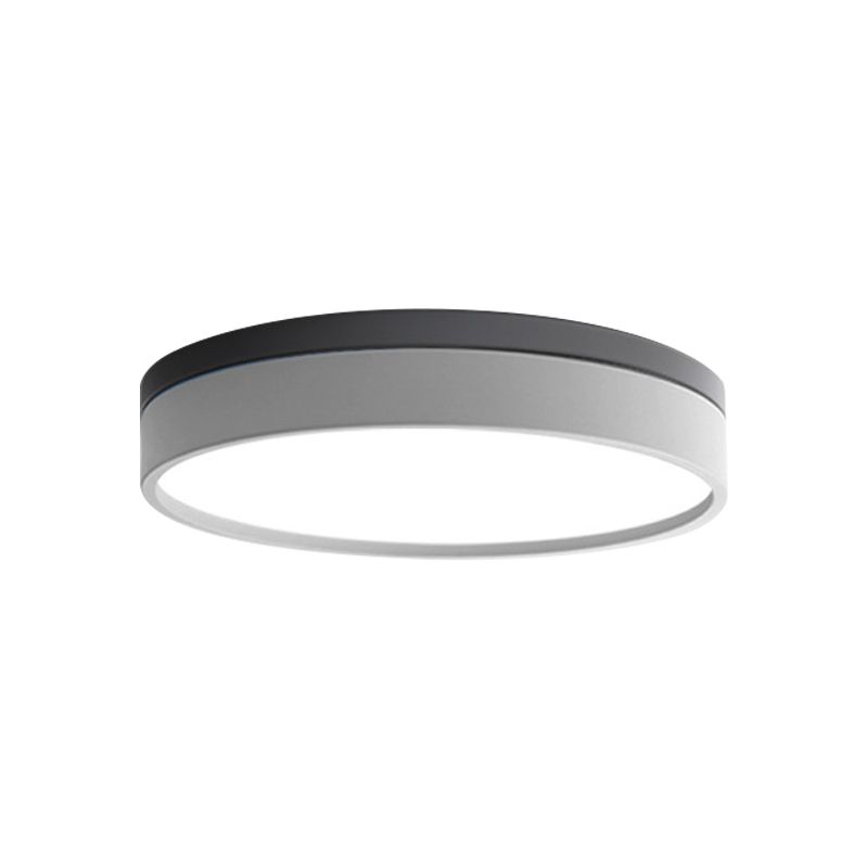 Nordic Tambour Iron Flush Mount 12 /16/ 19.5 Inch Dia LED Plafond Verlichtingsarmatuur in Wit Licht, Wit/Roze/Geel