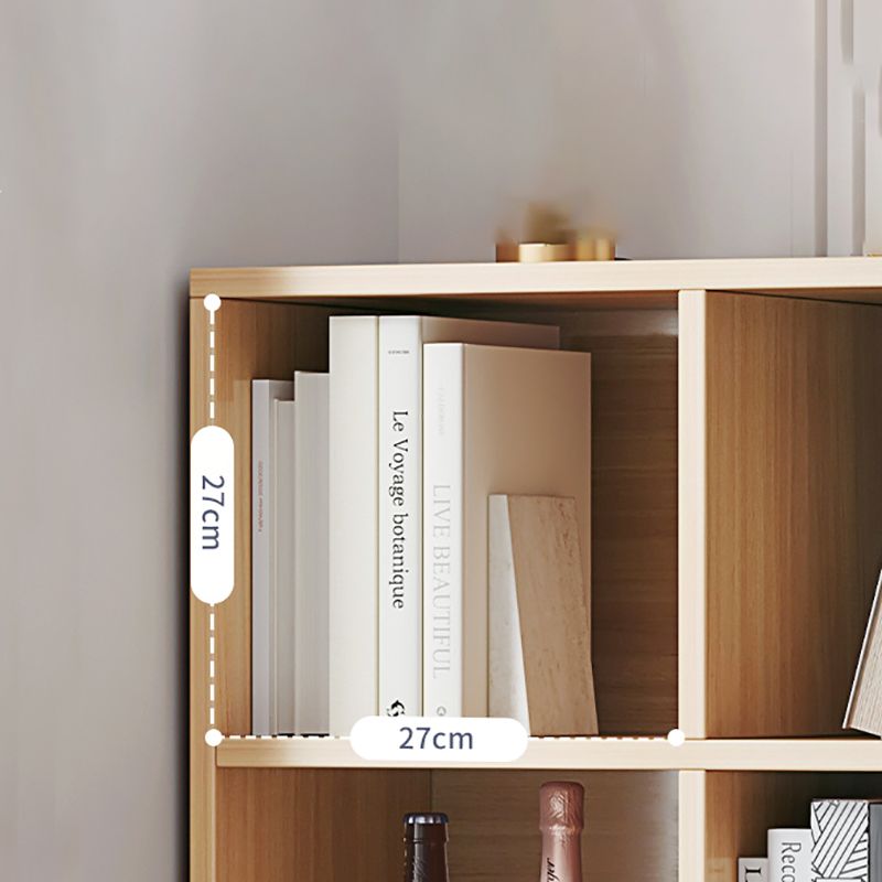 Modern Style Engineered Wood Bookcase Standard Closed Back Bookshelf