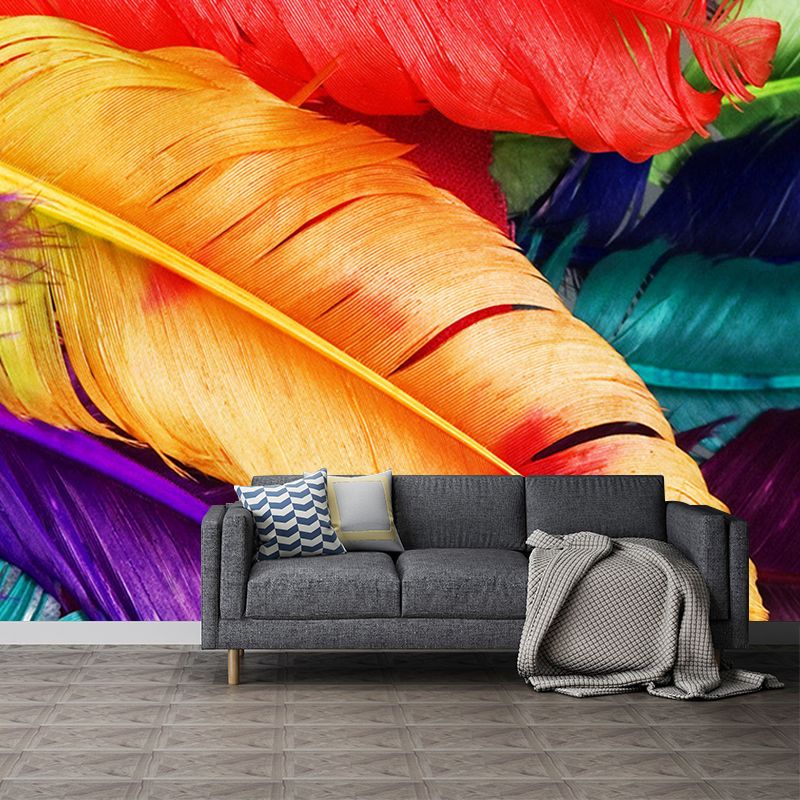 Illustration Feather Murals Extra Large Wall Covering for Home, Personalised Size