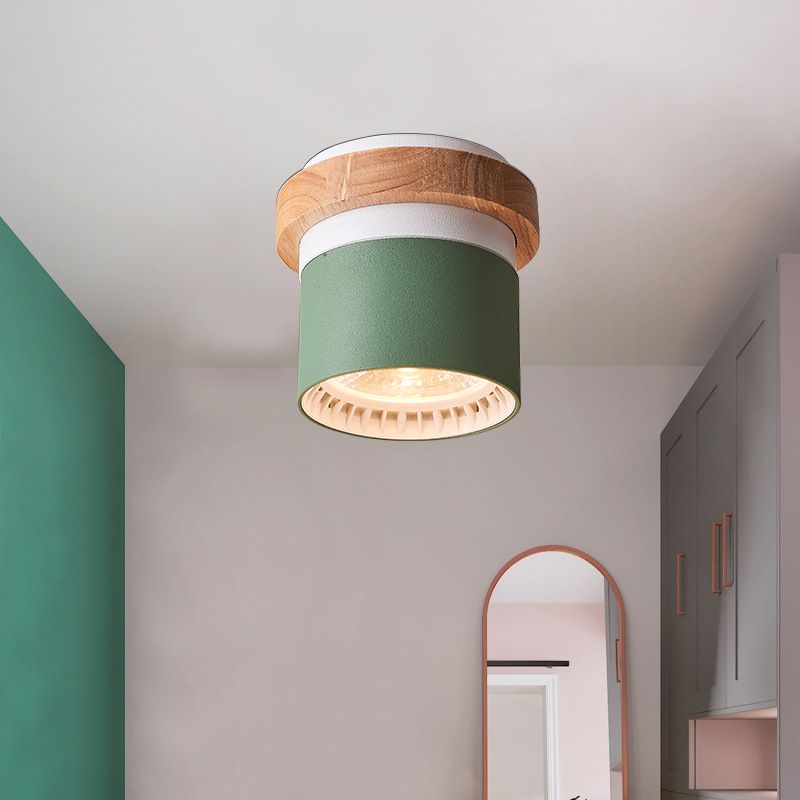 Metalen Ronde Vorm Flush Mount Armatuur Moderne Stijl 1 Hoofd Led Flush Licht