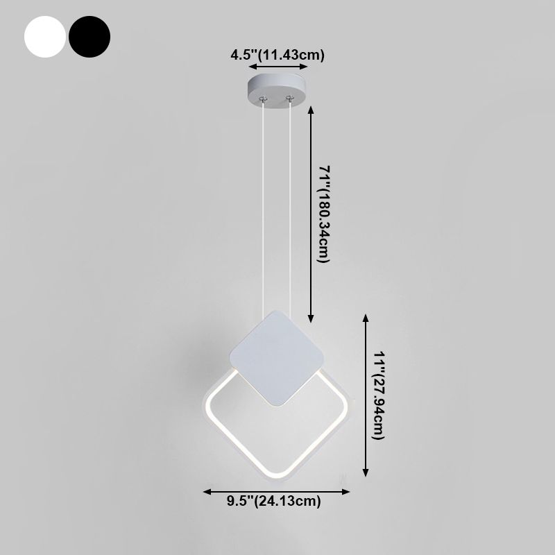 Luce a sospensione a sospensione a 1 luci a sospensione di metallo lineare