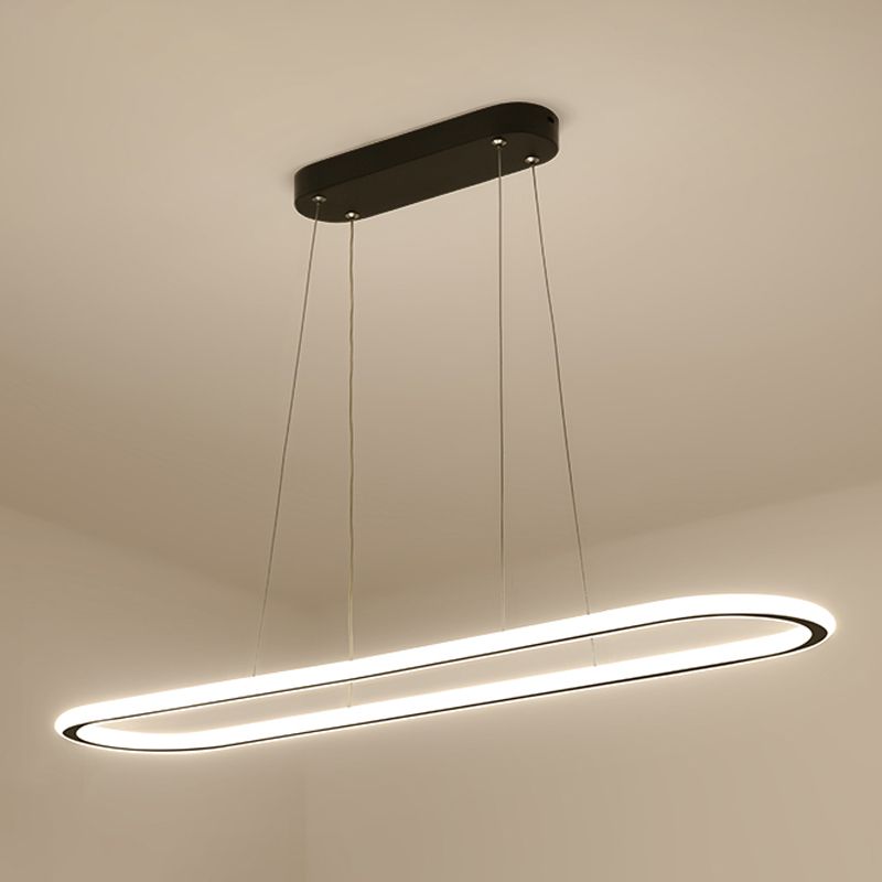 Nordic Minimalist Island Light Modern LED Pendant Lamp with Silica Gel Shade