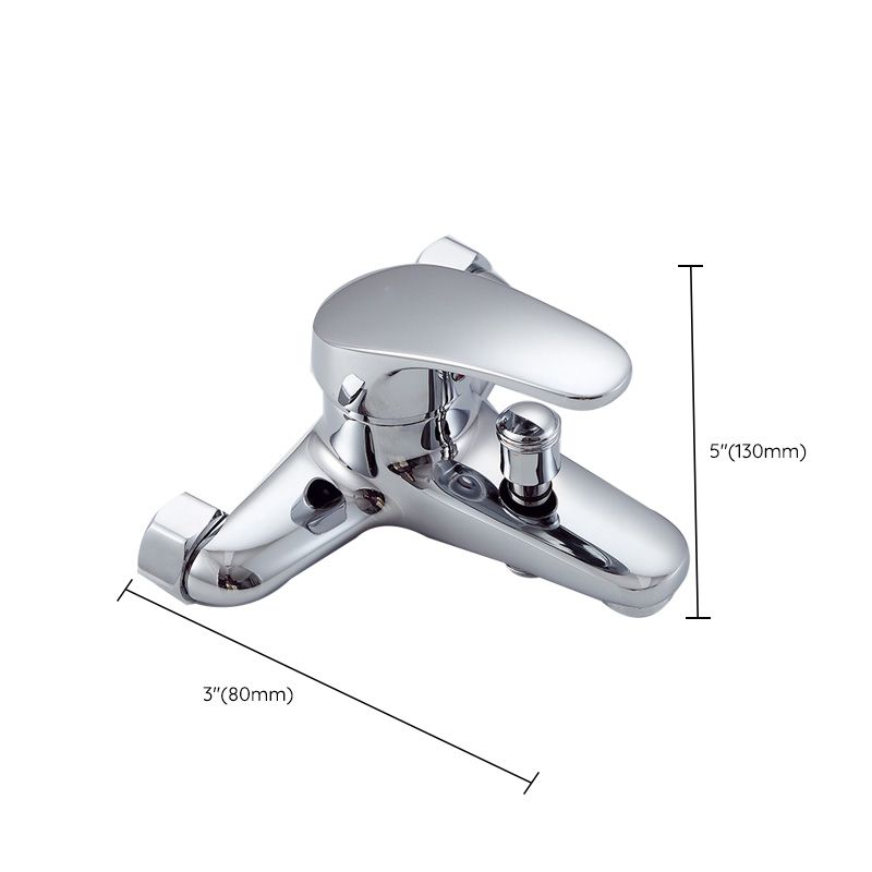 Modern Silver Faucet Copper with 1-Handles 2-Hole Bathroom Faucet