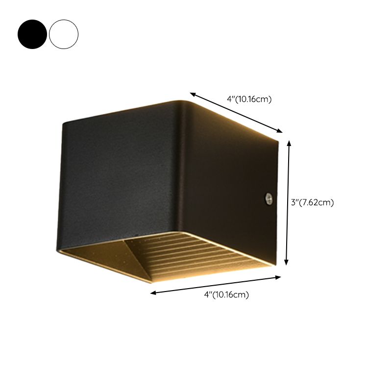 Metal Sconce Light Fixtures Black/White Wall Mounted Lights for Outdoor