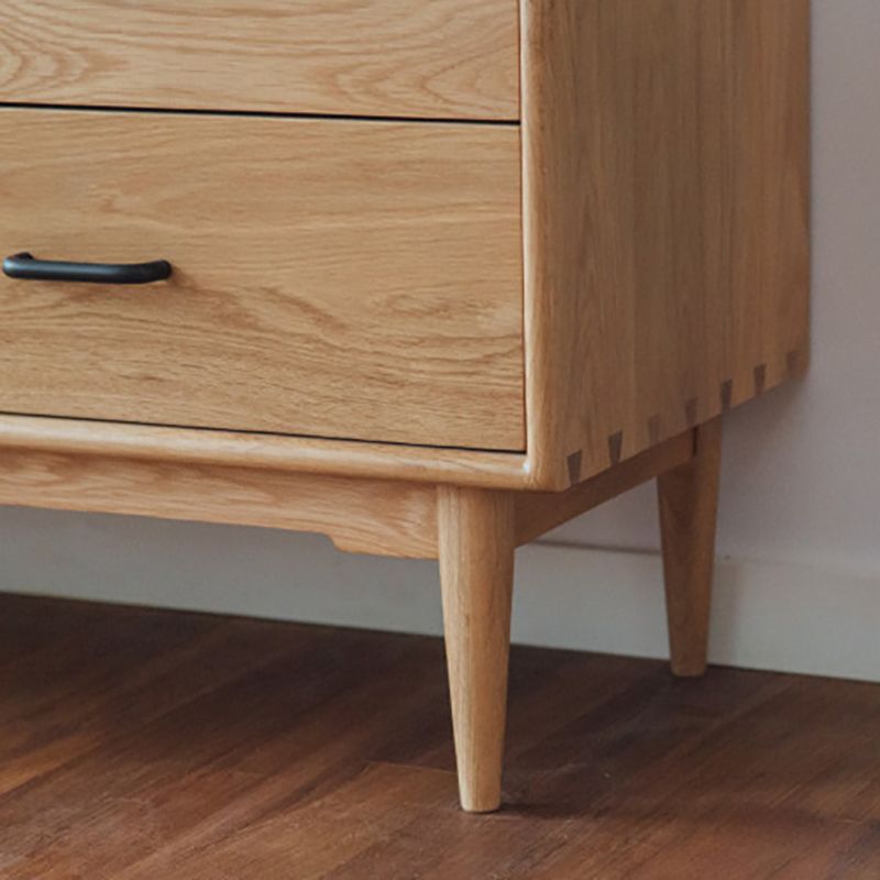 Modern Chest Rectangle 9 - Drawer Bar Pulls Solid Wood Straight Legs Accent Chest