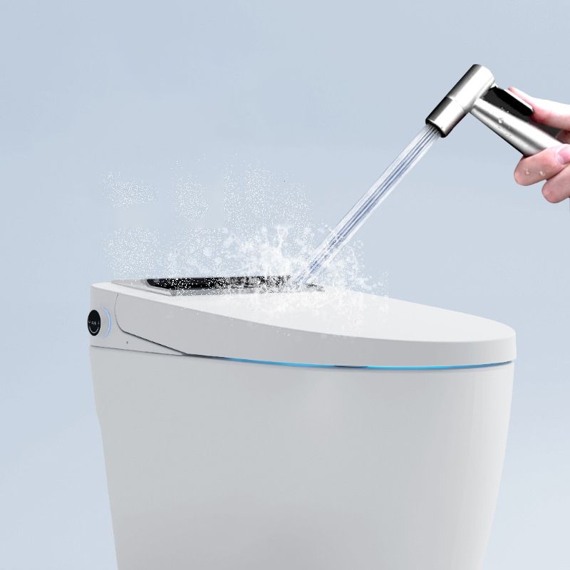 Elongated Floor Mount Bidet White Floor Standing Bidet with Unlimited Warm Water