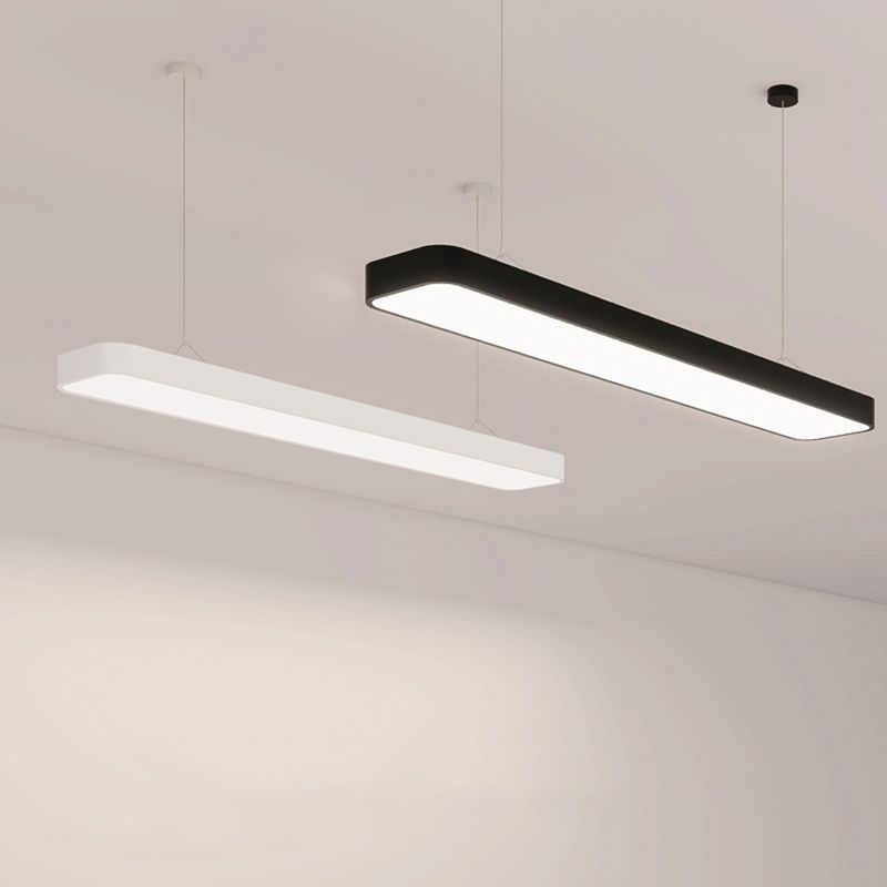 Lustre de l'île moderne lustre linéaire d'éclairage de lustre en métal pour le bureau