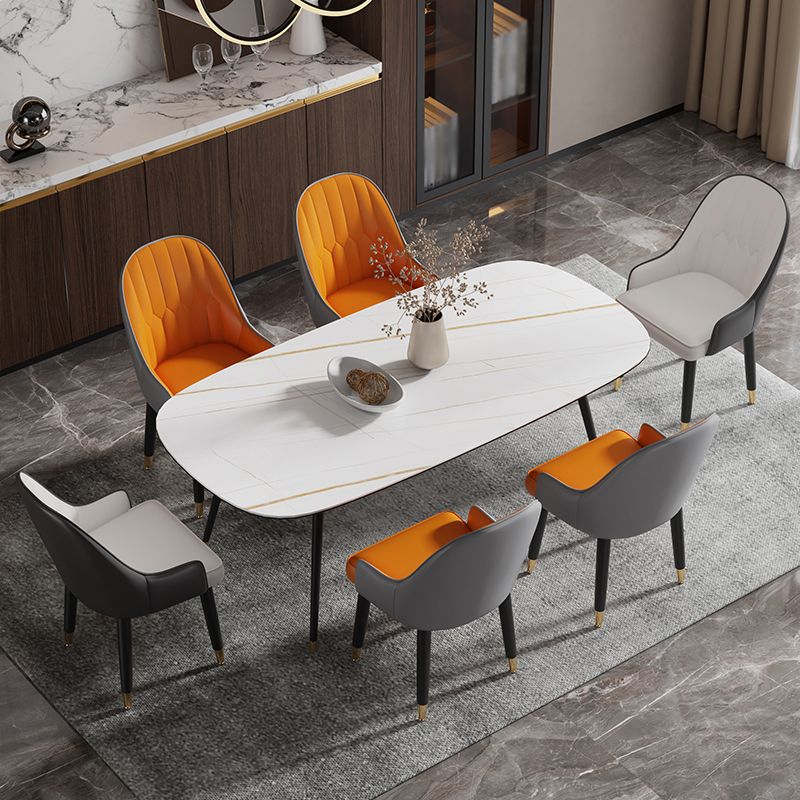 Chaises de salle à manger en métal de style Glam (Ensemble de 2)