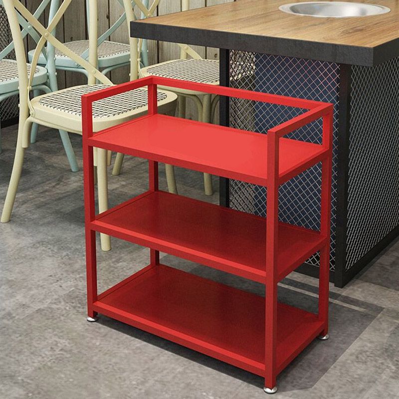 Modern Open Storage Prep Table Rectangular Dining Room Prep Table