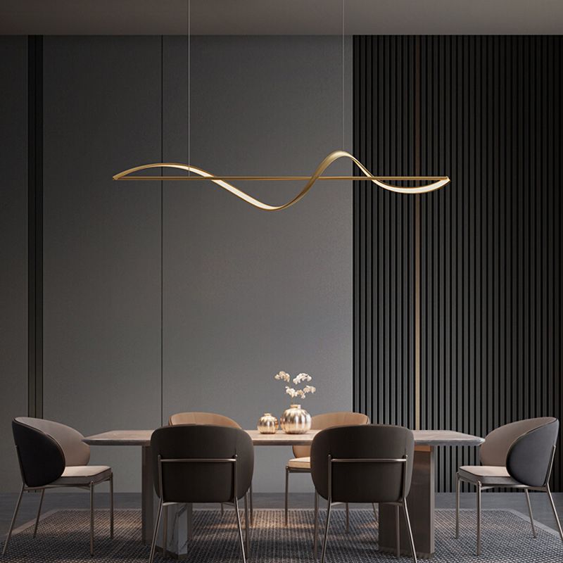 Unique Shape Modern Pendant Lighting Fixtures Metal 1 Light Island Light Fixture