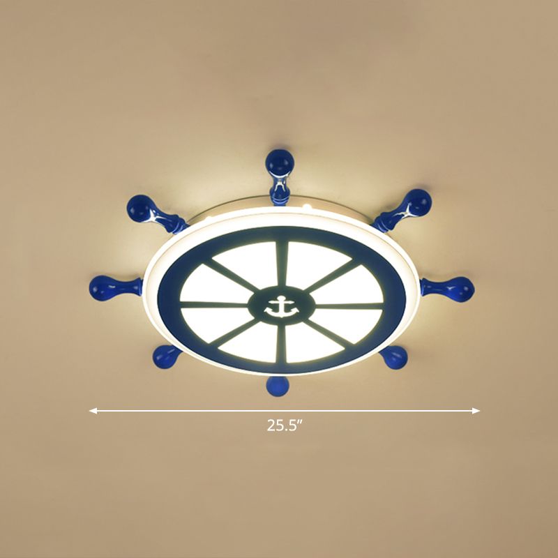 Rudder Kinderzimmer-Deckenbeleuchtung, kreative LED-Einbauleuchte aus Acryl in Marineblau