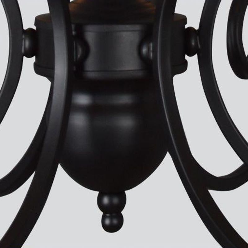 5/6 Lichten metalen hangers kroonluchter klassieke zwarte gezwilde arm woonkamer hangende plafond armatuur