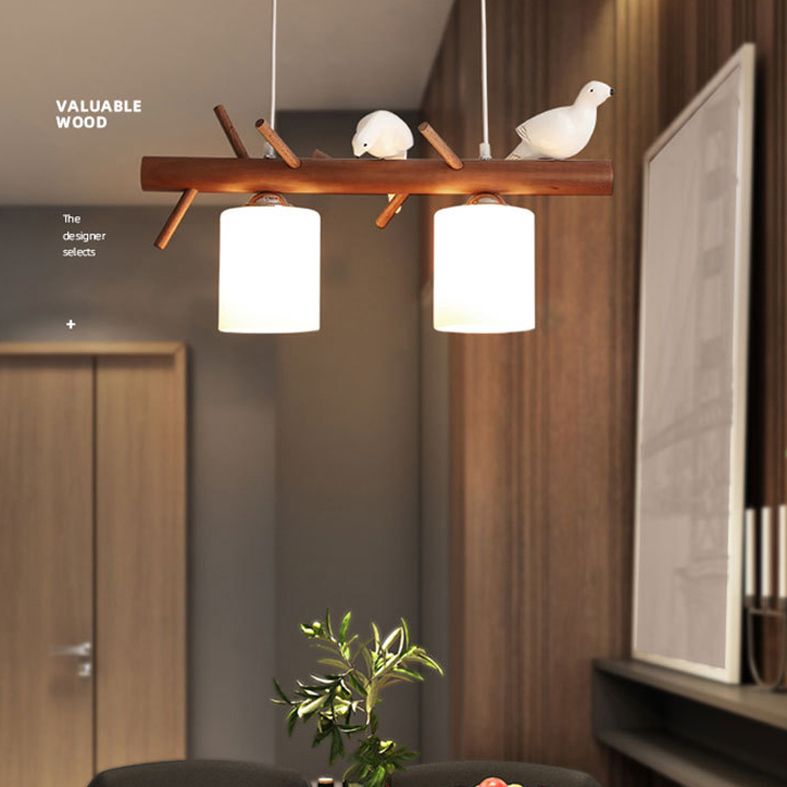 Branches en bois lampe de l'île Modern Simplicité Pendentif Lighting for Restaurant