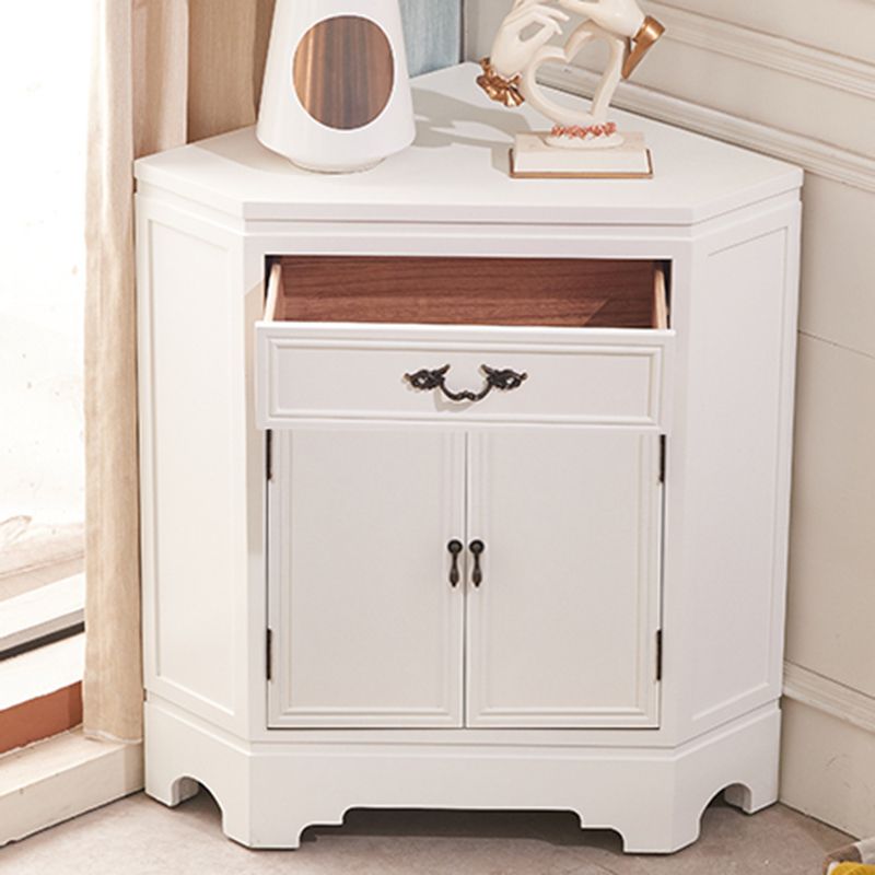 34.65"Tall Corner Cabinet, Contemporary Wooden Accent Cabinet