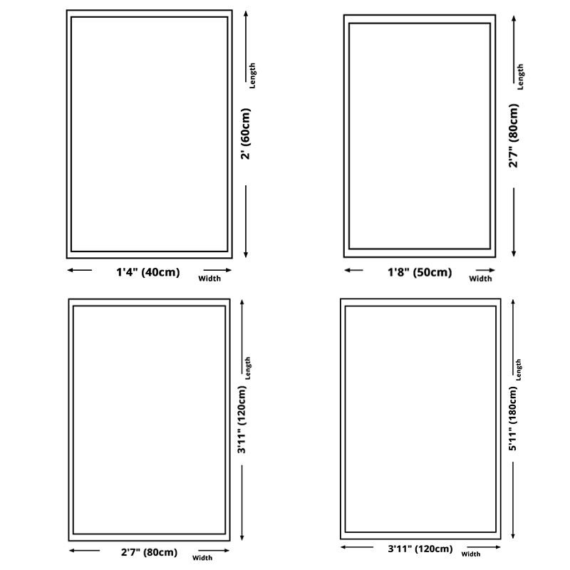 Multicolor Bedroom Carpet Bionic Animals Printed Area Rug Polyester with Non-Slip Backing Rug