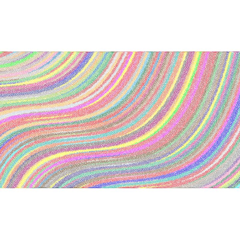Illustration Pattern Mildew Wall Mural Horizontalt for Living Room