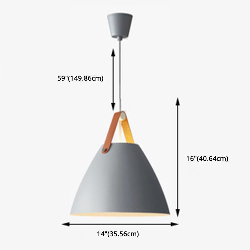 Apparecchio conico a ciondolo a ciondolo lampada a sospensione in metallo minimalista per sala da pranzo