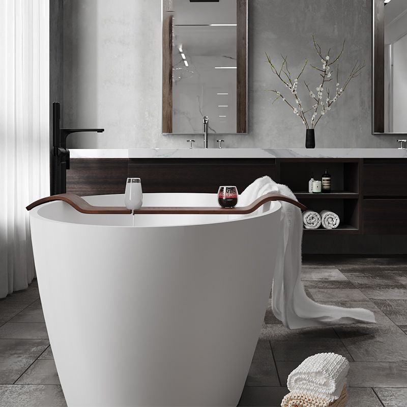 Freestanding Soaking Bathtub Antique Finish Back to Wall Bath Tub