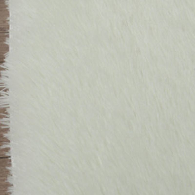 White Solid Color Area Rug Polyester Casual Carpet Shad Rug for Living Room