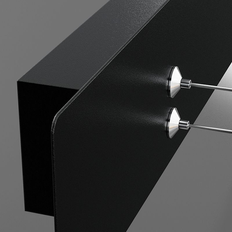 Contemporary Style Linear Island Lighting Metal 4 Light Island Pendant Lights in Black