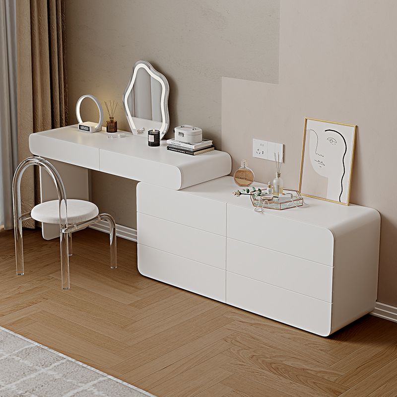15.74" Wide Make-up Vanity White Makeup Vanity Desk Table with 5/8 Drawers