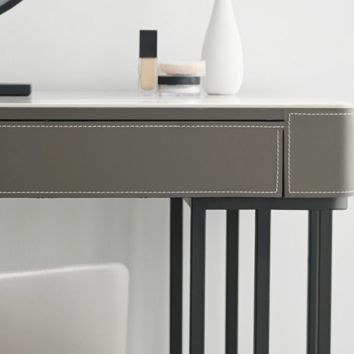 Modern Stone Top Makeup Dressing Table with 2 Drawers for Bedroom