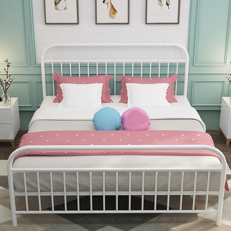 78.74-inch Wide Standard Bed with Headboard and Legs ,Solid Color