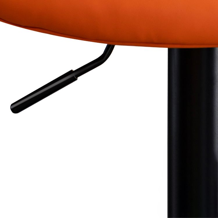 Scandinavian Matte Finish Adjustable Height Swivel Bar Stool Leather Home Stool