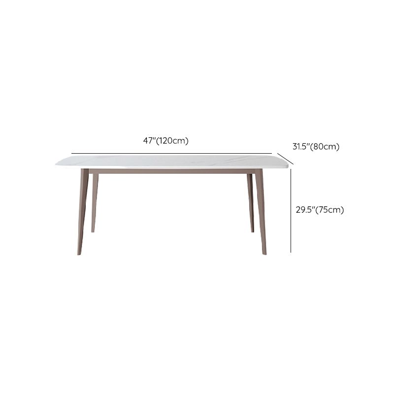 Traditional Luxury Rectangle Dining Table Stone Top Table for Home