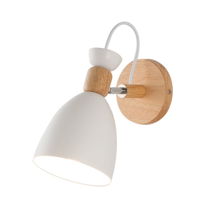 Macaron Dome Wall Sconce Rotatable Metal 1 Head Sconce Light for Restaurant Stair