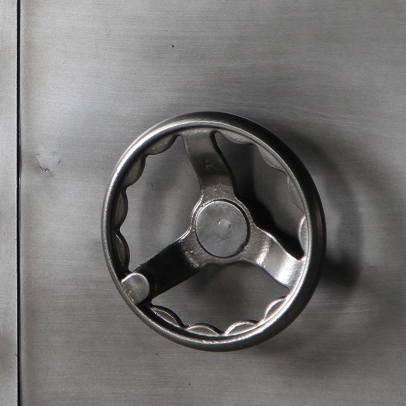 Industrial Metal Wardrobe Closet Freestanding Wardrobe in Grey