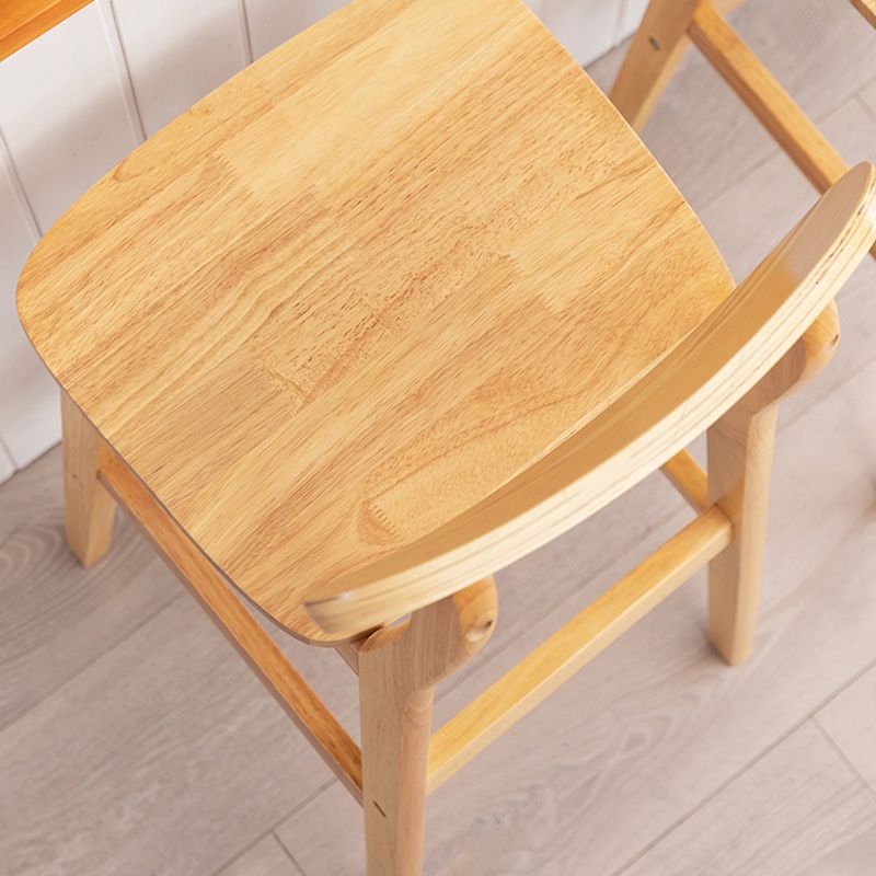 Minimalist Style Wooden Barstool for Home Use Upholstered Stools with Cushion