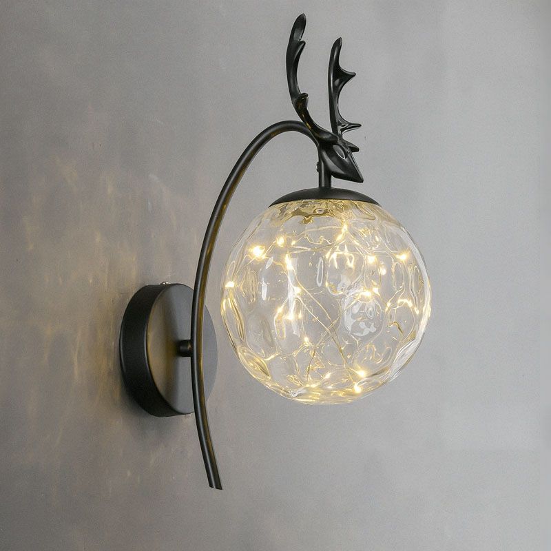 Globe Clear Glass Shade Sconce Light Creative Modern Wall Light Seguit Light Light
