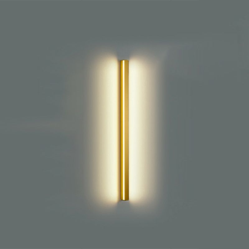 Bar Shaped Wall Sconce Light Minimalist Metal LED Wall Mounted Lamp over Bed
