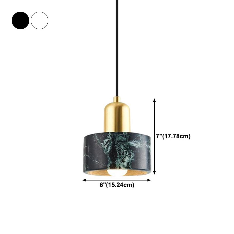 Moderne stijl cilinder naar beneden verlichting steen 1 licht hangende plafondlampen