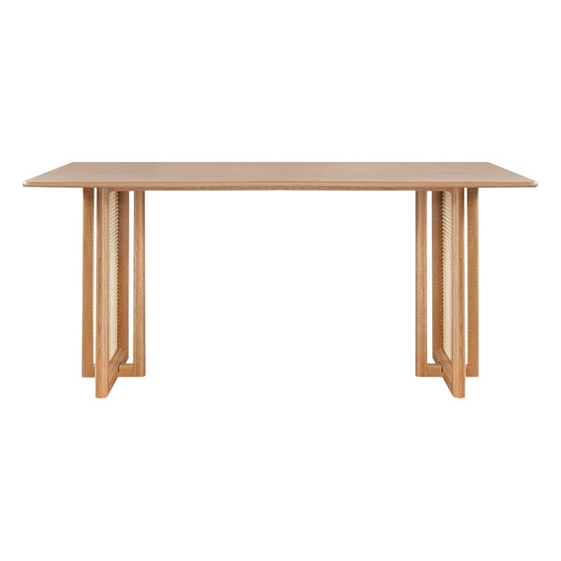 Modern 1/4 Pieces Dining Set Rectangle Ash Wood Dining Table for Dining Room