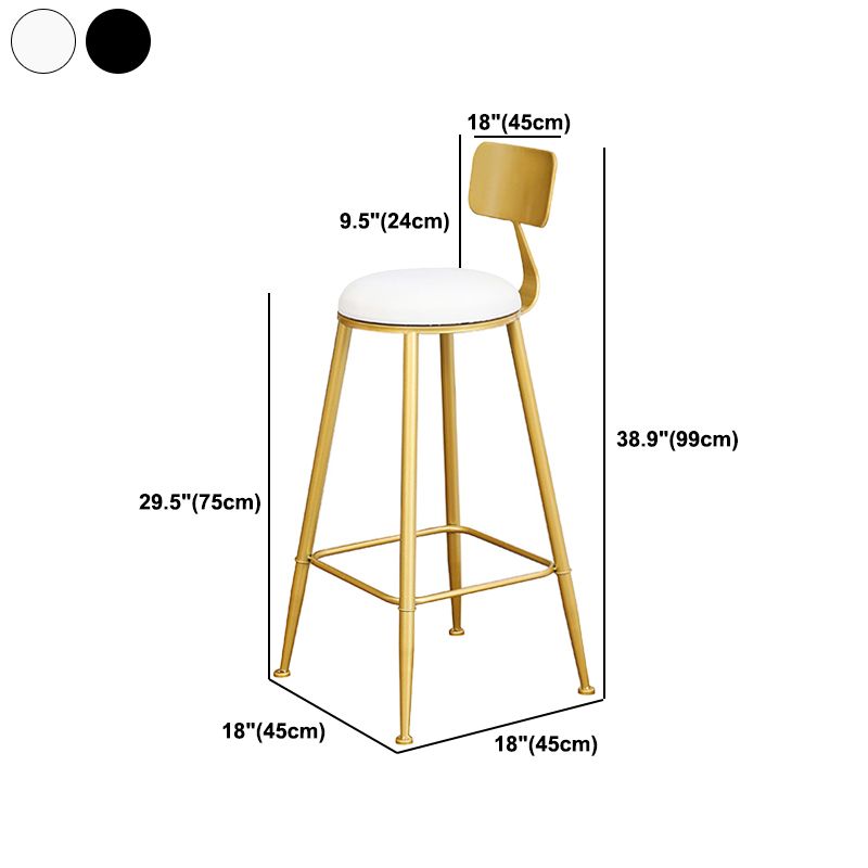 Glam 1/2/3/4/5 Pieces Round Bar Table Set Fixed Table Counter Set for Dining Room