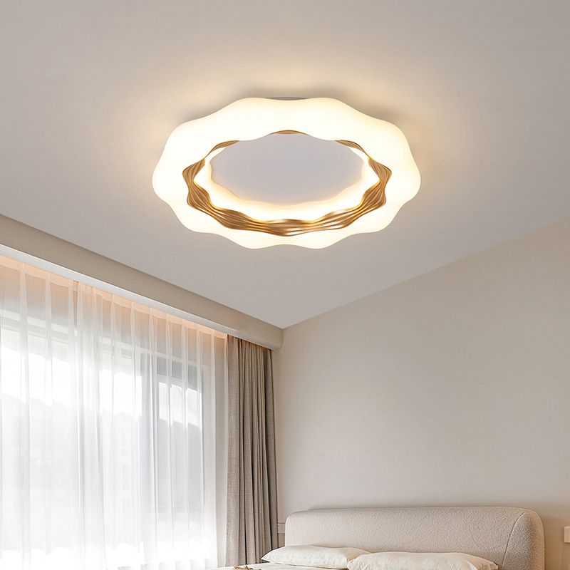 Modern Blue/Golden Flush Mount Lighting LED Ceiling Light for Bedroom