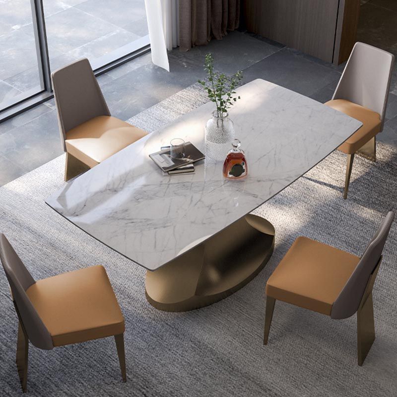 Designer Style Marble Top Dining Set Rectangle 1/4/5 Pieces Dining Room Table Set