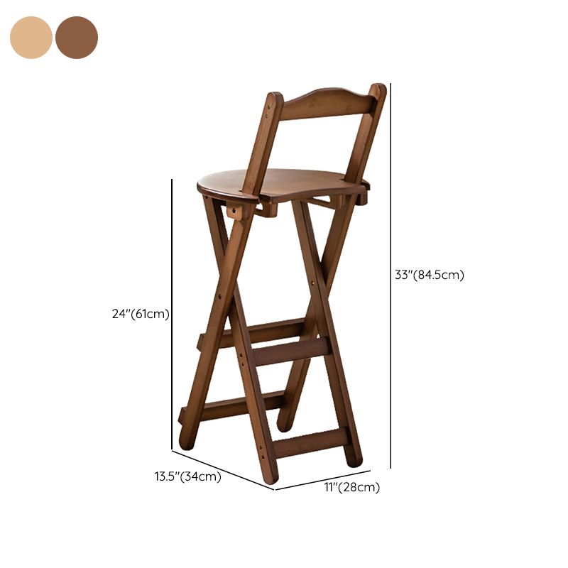 Low Back Dining Stools Folding Armless Bar Stools with Wood Base